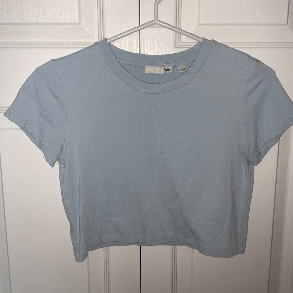 Blue crop top